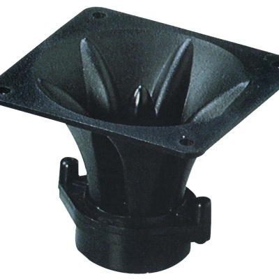 Dispositivo preto plástico com topo quadrado e base circular