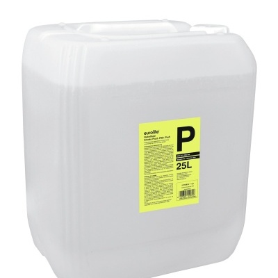 Recipiente plástico branco com etiqueta amarela e capacidade de 25 litros
