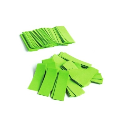 Etiquetas ou marcadores verdes retangulares em duas pilhas sobre fundo branco