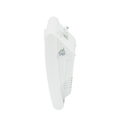 produto eletrônico branco com botão rotativo