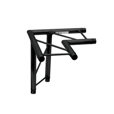 Estrutura metálica preta triangular de suporte