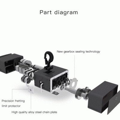 Diagrama de peça mostrando componentes de uma engrenagem e textos técnicos em inglês.