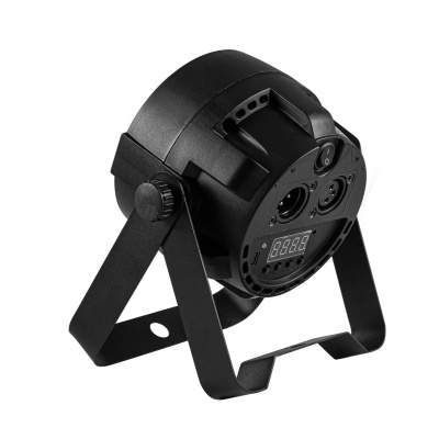 Luz LED preta com suporte ajustável e painel digital