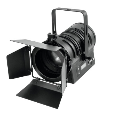 Refletor preto para iluminação teatral com barndoor e anéis ajustáveis