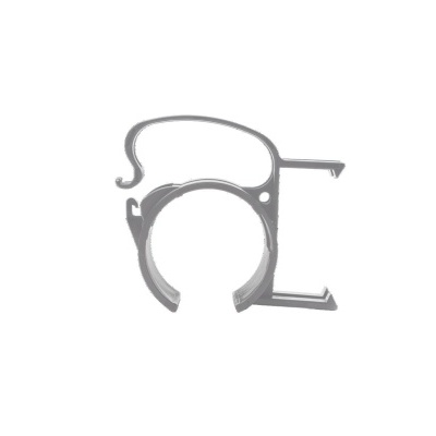 Prendedor de plástico branco circular para cabos