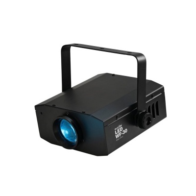 Luz de palco LED WEGO preta com lente azul e alça