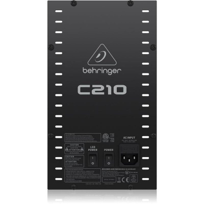 Painel traseiro preto de equipamento electrónico Behringer C210