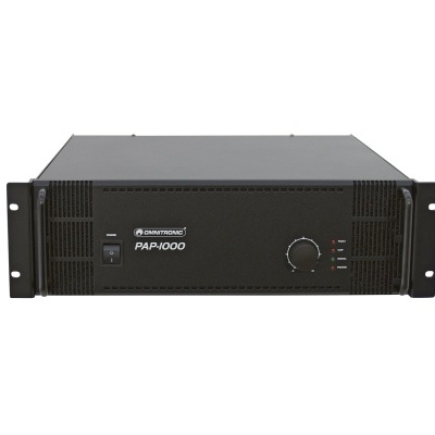 Amplificador de áudio preto PAP-1000 com mostrador circular