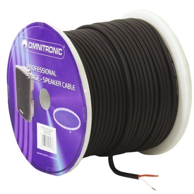 Bobina de cabo de alto-falante preto Omnitronic