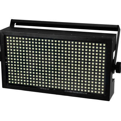 Painel de luz LED preto com múltiplos LEDs em grelha e suporte ajustável