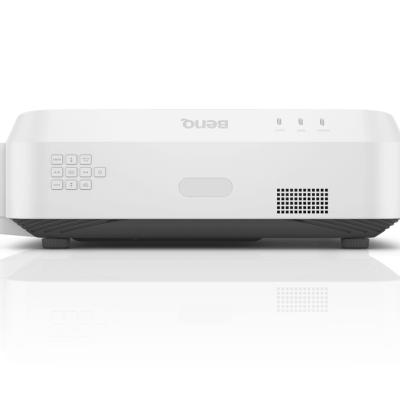 Projetor branco BenQ sobre superfície branca