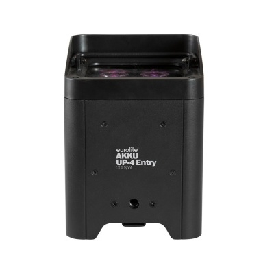 Produto quadrado preto eurolite AKKU UP-4 Entry com topo transparente