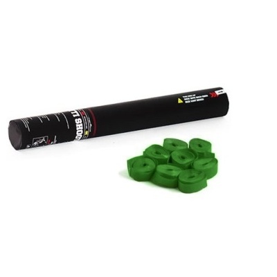 Fita adesiva verde com embalagem preta cilíndrica