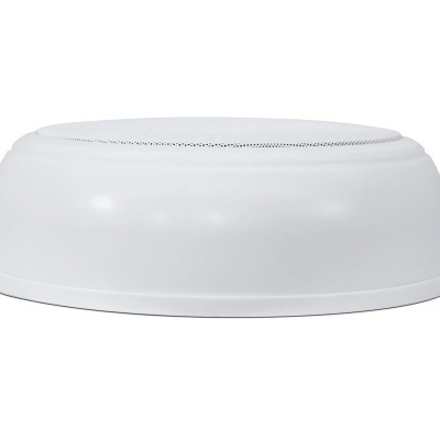 Taça plástica branca vista de cabeça para baixo