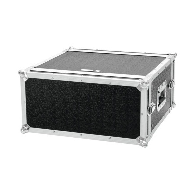 Estojo rígido preto com bordas metálicas prateadas