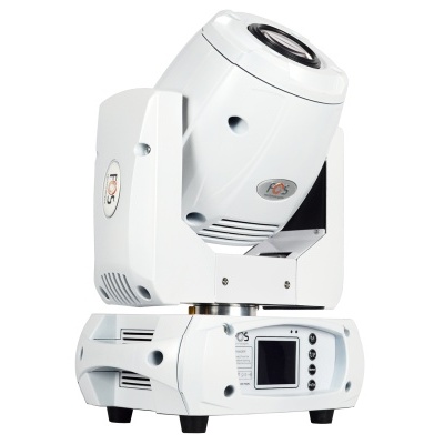 Projetor móvel branco para iluminação profissional com base retangular