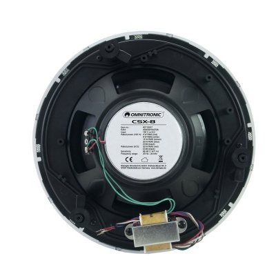 Coluna de som redonda OMNITRONIC CSX-8 vista de trás