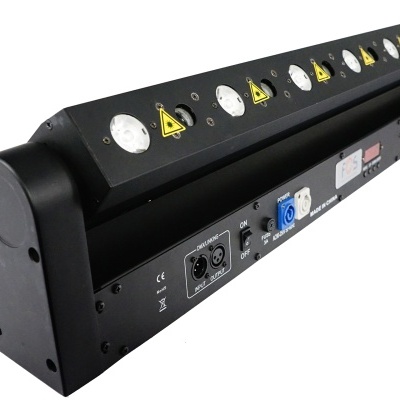 Barra de luz LED preta com LEDs e conectores