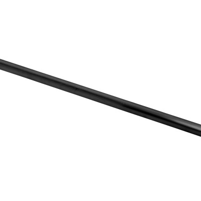 Barra preta metálica cilíndrica com acabamento fosco