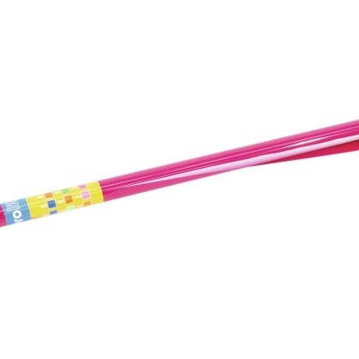 Pauzinhos cor-de-rosa com etiqueta colorida