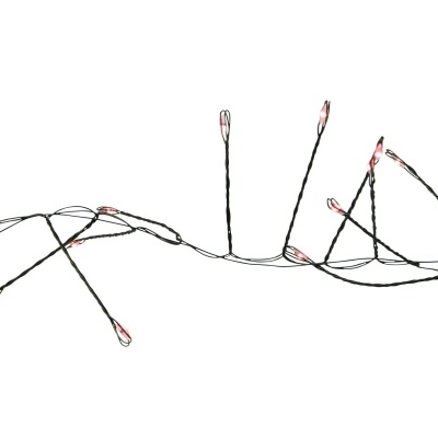 Fio negro com pequenas luzes LED embutidas espaçadas