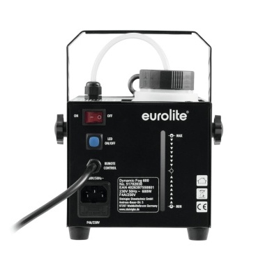 Máquina de efeitos de fumo Eurolite Dynamic Fog 600 preta