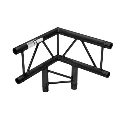 Estrutura modular de metal preta em forma de ângulo