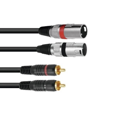 Cabos com conectores XLR e RCA