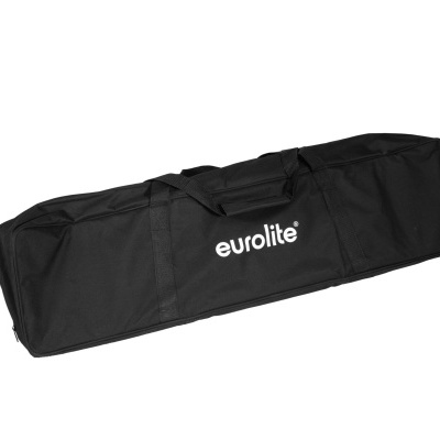 Mala preta comprida com logótipo eurolite em fundo branco