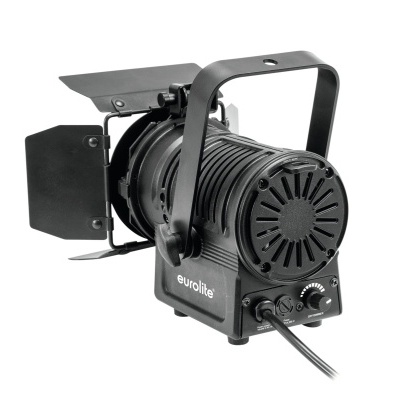 Luz de palco profissional preta da marca eurolite com aletas reguláveis