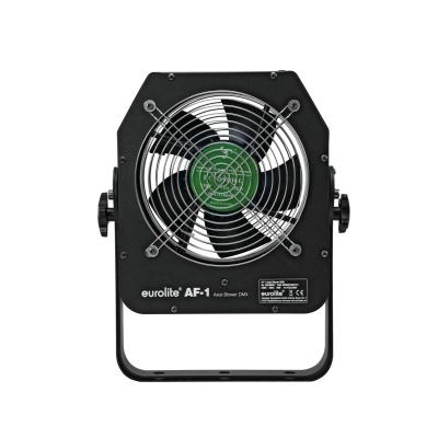 Ventoinha portátil Eurolite AF-1 com hélices brancas e pretas e estrutura metálica preta