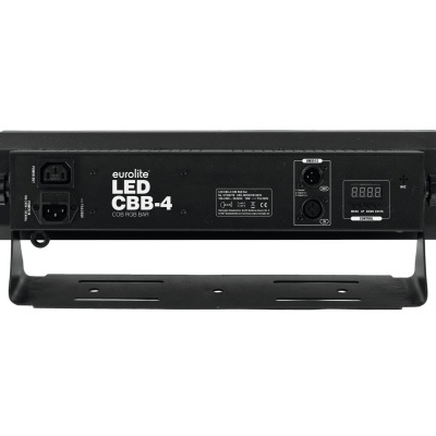 Dispositivo Eurolite LED CBB-4 preto com ecrã digital e conectores