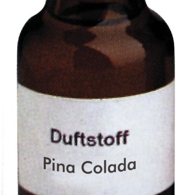 Frasco pequeno de vidro castanho com etiqueta branca e tampa preta.