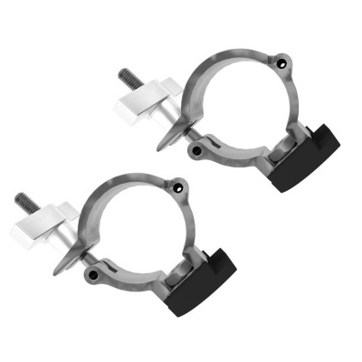 Par de braçadeiras metálicas com bases pretas