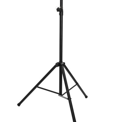 Suporte tripé preto ajustável com pernas em metal