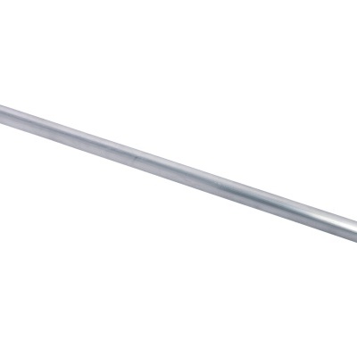 Barra metálica prateada com extremidades rosqueadas