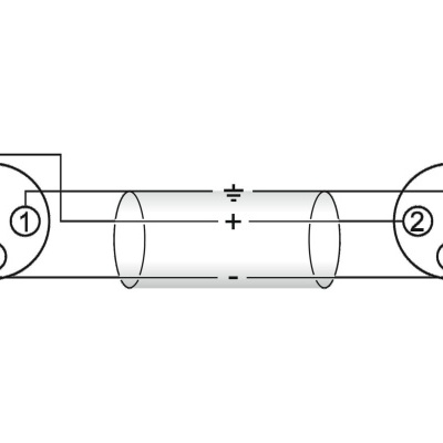 Diagrama técnico de tubo com conexões numeradas e símbolos elétricos