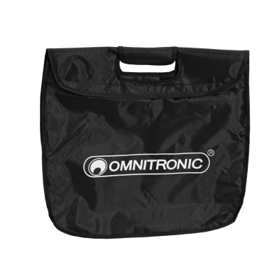 Bolsa preta com alça e logo OMNITRONIC
