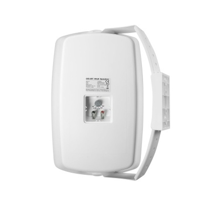 Dispositivo eletrónico branco com painel traseiro e faixa ajustável