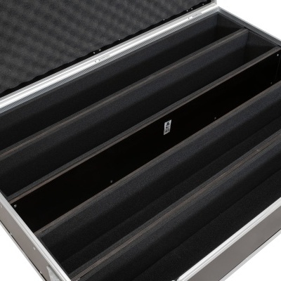 Mala de transporte com divisórias acolchoadas em espuma preta para equipamentos