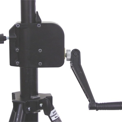 Suporte metálico preto com alavanca para ajuste