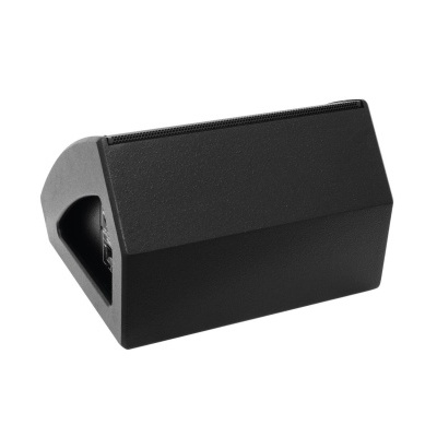 Suporte trapezoidal preto com cavidade lateral