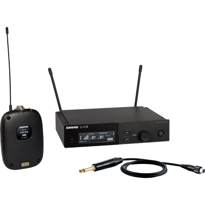Sistema microfone sem fios Shure SLXD14 com receptor, transmissor e cabo