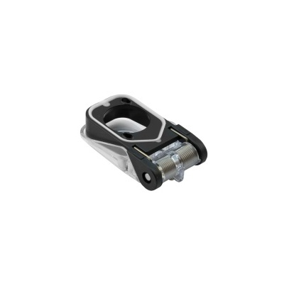 Dispositivo plástico e metálico em fundo branco