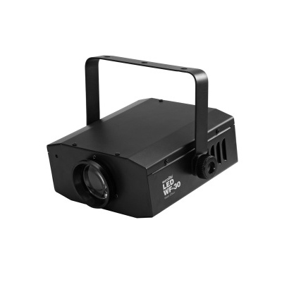 Luz LED WF-30 preta com lente circular e suporte ajustável