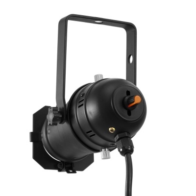 Refletor de luz preto com estrutura ajustável e cabo