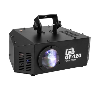 Máquina de efeitos de iluminação preta Eurolite LED GF-120 Flower Effect