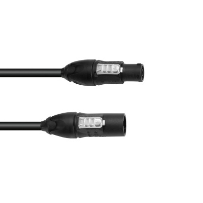 Cabo preto com conectores XLR macho e fêmea