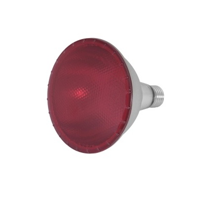 Lâmpada LED reflectora vermelha com base metálica