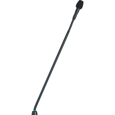 Microfone de colo preto com espuma na cabeça